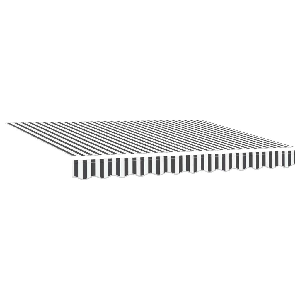 Electric Retractable Awning Anthracite and White 3.5 X 2 M