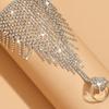 1PC Fashionable Sparkling Rhinestone Tassel Linked Finger Bracelet with Light Luxury Design for Women's Accessories