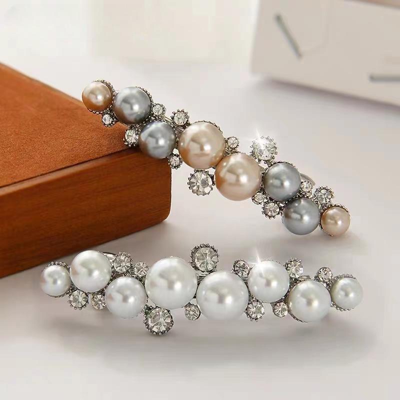 Korean Pearl Spring Clip - Hepburn Style Luxury Hair Accessory