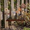 Acrylic 2D Imitation Rusty Garden Pile Retro Garden Plug Creative Ground Stakes  Fence