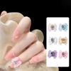 5 Stück 3D Harzschleife mit Glitzerherz Perle Nail Art Schmuck Dekorationen Frauen Nagelstudio Luxus Maniküre Charms