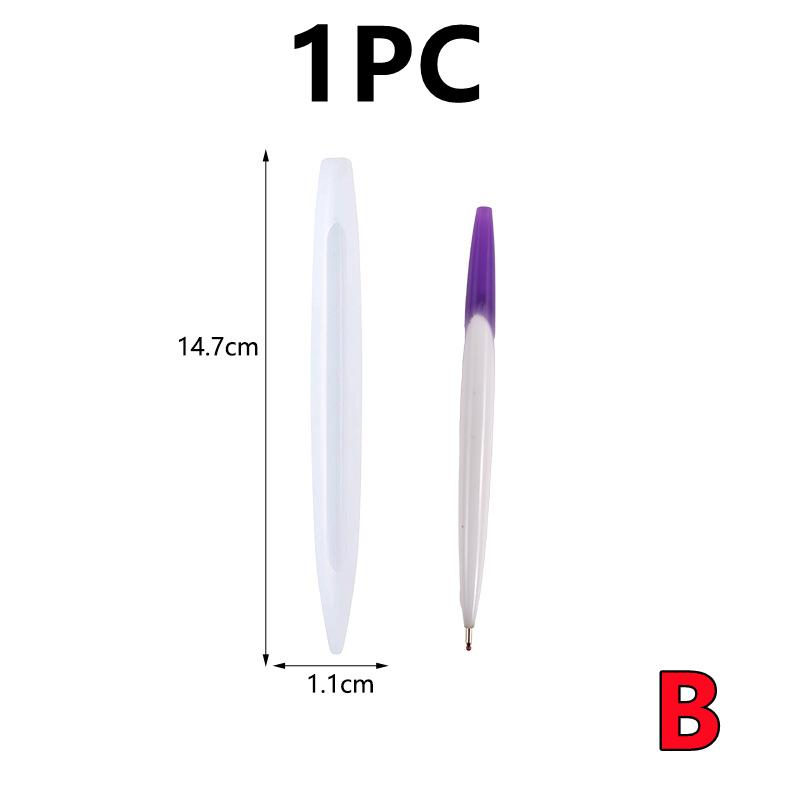New 3/1PC Transparent Pen Silicone Mould Set DIY Ballpoint Pen Mold Epoxy Resin Molds for Jewelry Casting Pen Holder Making