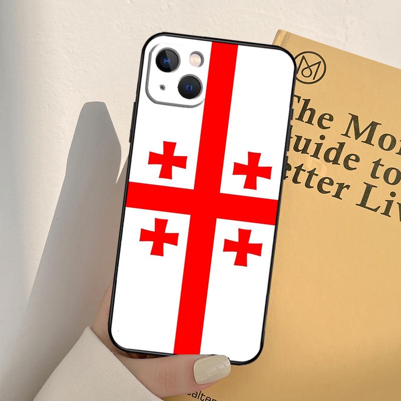 Georgia Flag Phone Case For iPhone 16 15 14 Pro Max Plus 12 11 13 Pro Max 12 Mini 13 Mini Cover