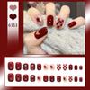 24Pcs Purple Bunny Design Full Coverage Press On Nails Artificial Removable Fake Nail Art Acrylic False Nails Finished