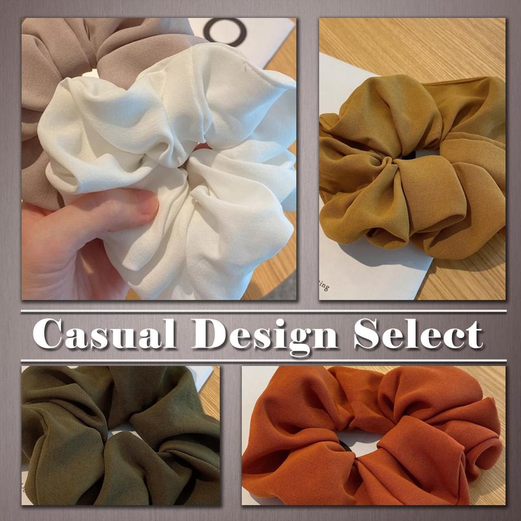 One Limitation Hair Tie Solid Cute Hair Accessory for SA002 Scrunchie, Color, Colorful, Stylish, Women, (White)