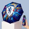 Chelsea FC Pattern Printed Mini 5 Folds 8 Ribs Compact Umbrella Windproof Waterproof Lightweight Portable Folding