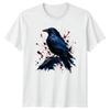 Gothic Raven T-Shirt Distressed Dark Art Splatter Wildlife Bird Lover Gift