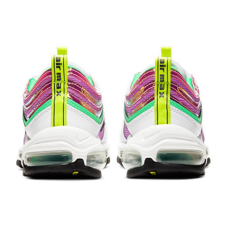 New Nike Air Max 97 White Electro Green Fuchsia Glow Women's CW5591-100