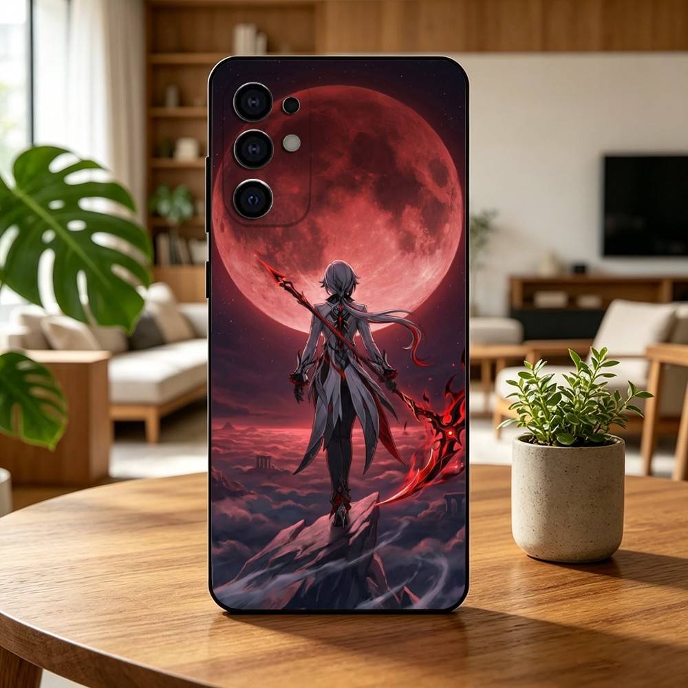 G-Genshin I-Impact A-Arlecchino Phone Case For Samsung S25,S24,S21,S22,S23,S30,Ultra,S20,Plus,Fe,Soft Silicone Black Cover Samsung S235G