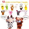 12 Stück Chinesisches Tierkreiszeichen Weiche Tierpuppe Cartoon Finger Spielzeug Plüsch Geschenk für Kinder Erwachsene