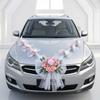 Decorazione per Auto Nuziale Senza Pollini Nastro di Garza Multicolore per Auto Fiocco 'Just Married'