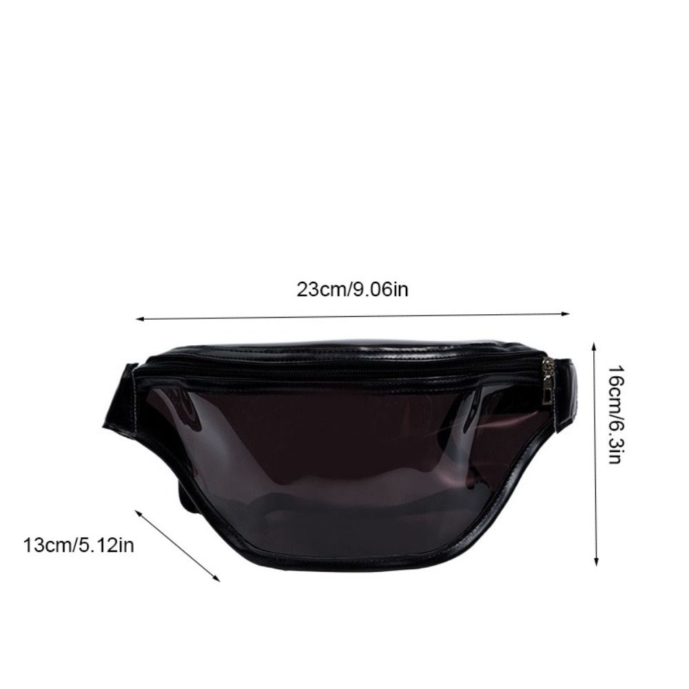 Chinese Style Pvc Chest Bag Waterproof Transparent Pack Elegant Transparent Waist Bag  Female/Girls