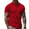 T-shirt Sportiva Casual da Uomo Estiva con Collo a Revers Tinta Unita Manica Corta Polo Abbigliamento da Uomo