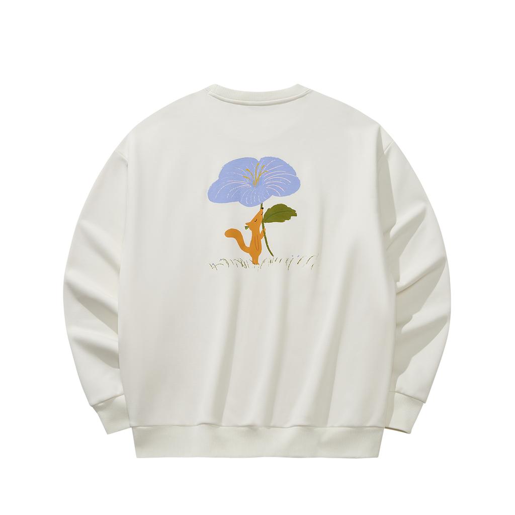 Anta Fox Bo Trendy Versatile Campus Commuting Casual Fashion Round Neck Fleece Warm Classic Retro Comfortable Sweatshirt Unisex Sweatshirt 972618702-4