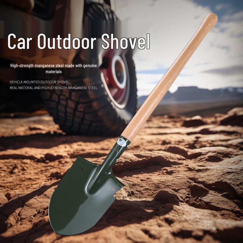 Changlin 108A Combat Shovel, Extended Manganese Steel, Beech Wood Handle, 80CM Length