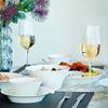 Huihuang Embossed White Ceramic Dinnerware Set, 52-Piece