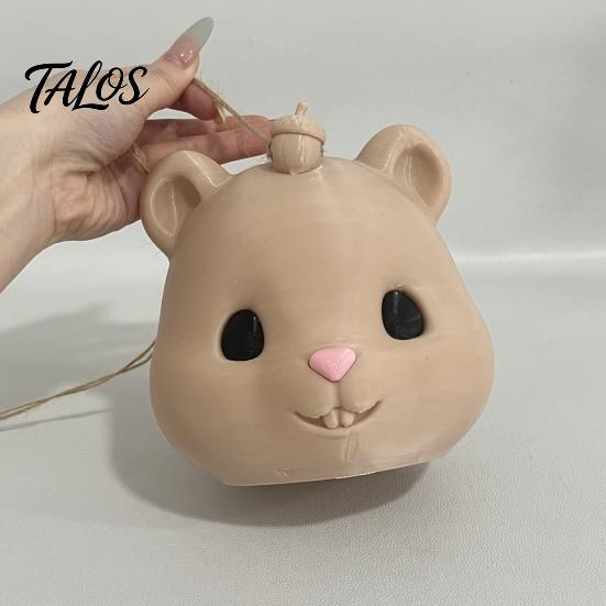 Wildlife Observation Tool Mouse Head Squirrel Feeder, Funny Animal Face Outdoor Durable Food Holder Hanging Feeding Station for Garden Backyard Patio