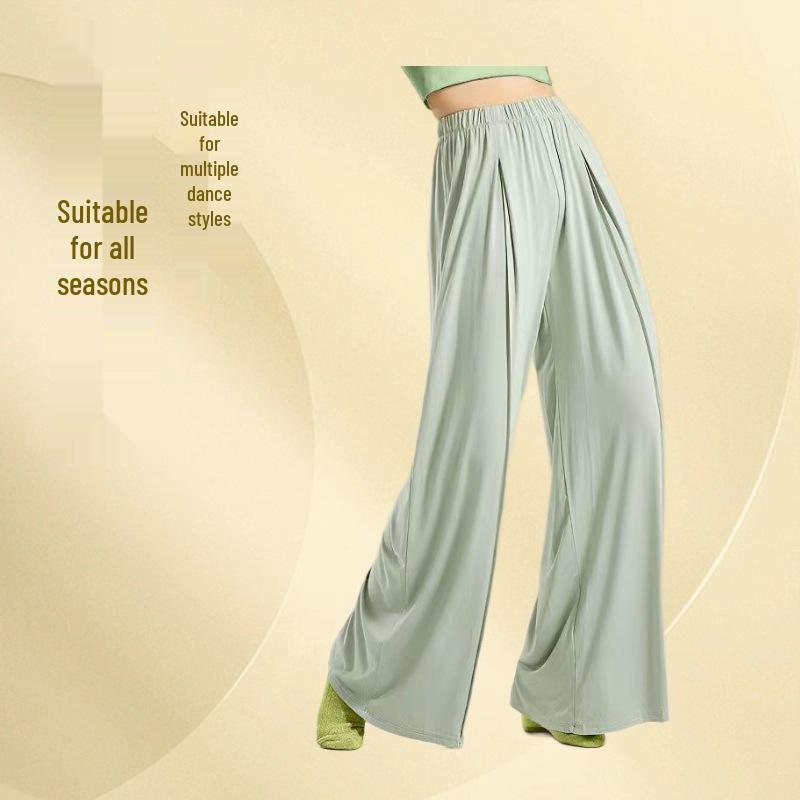Dámské široké taneční kalhoty pro všechna roční období - Klasické a moderní styly, Tvarující postavu, Ideální pro trénink