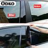 For Honda Jazz Fit GE 2008-2013 Window Door Column B C Pillar Post Cover Trim Carbon Fiber Glossy Black Mirror Effect PC Sticker