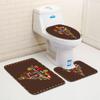 Christmas Bathroom Floor Mat Toilet Three-Piece Set