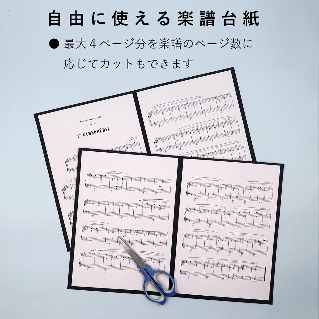 Paper Entrance Music Sheet Mount, Black, A4 Size, 4 Panels, 10 Sheets, File Type, Thick Cardboard, 55282