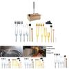 Silver Aluminum Alloy Tuning Fork Collection For Musical Instruments And Health Treatments With Carrying Bag