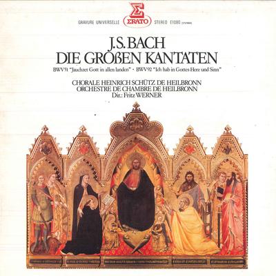 LP Record FRITZ WERNER,CHORALE HEINRICH SCHUT - J.s.bach Die Groben Kantaten Bwv51 E1080 ERATO 1980 Japan Classical Used