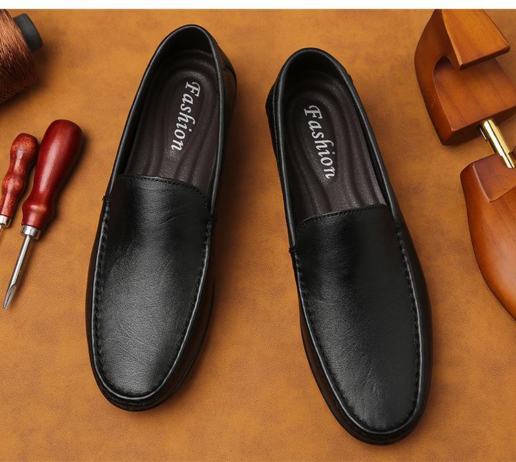 Fashion Genuine Leather Men Shoes Casual Luxury Brand Men Loafers Italian Moccasins Breathable Slip On Men Driving Shoes Chaussure Homme