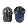 Ripped Denim Black American Baseball Cap Women's Summer Enlarged Deepened Cap Men's Wide Brim Sports Hat
