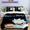 Rick and Morty 3pcs Bedding Set Duvet Cover Closure Includes 1 Duvet Cover & 2 Pillowcases for All Seasons Bedroom Home Dorm Decor