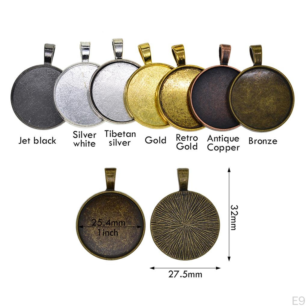 50 1 Inch Round Cabochon Base Trays for DIY Projects