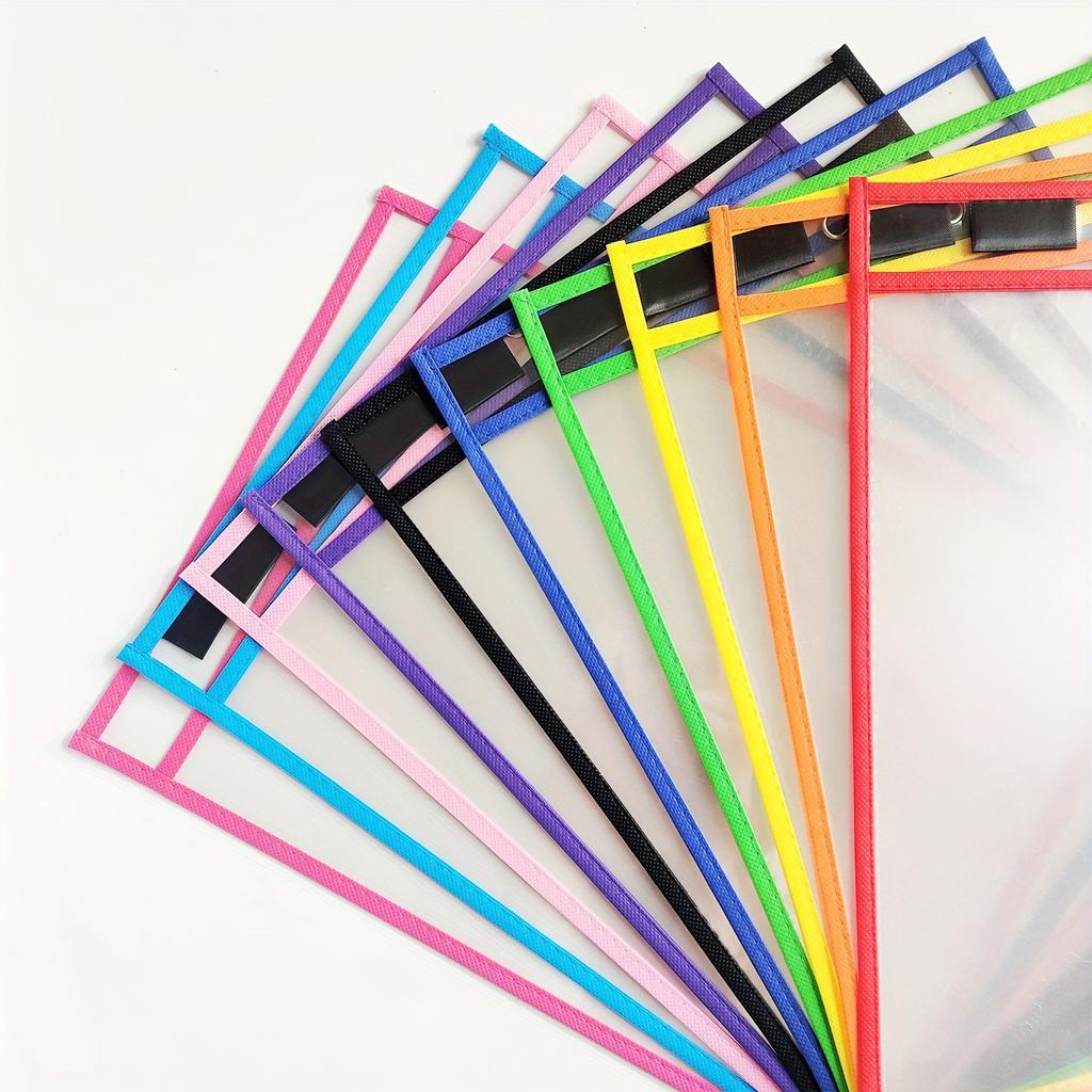 10pc Children's Learning Repeatable Erasable Transparent Color Dry Wipe Bag 100ml