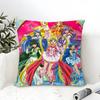 Comic Anime M-Mermaid Melody Pichi Pitch 5 Pillow Case Cotton Linen Fabric Square Zipper Pillowcase Home Decorative Living Room