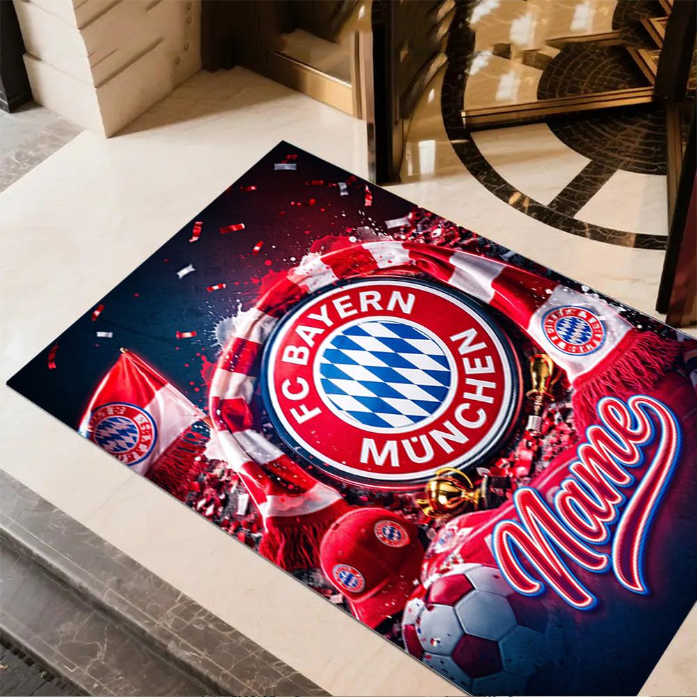 Bayern Munich Fan Artwork Carpet Suitable for Outdoor Foyer Living Rooms Game Room Antislip Carpet Office Home Decor