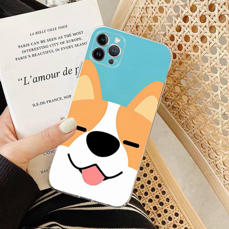 Cartoon Dog Corgi Phone Case Silicone Soft for iphone 14 13 12 11 Pro Mini XS MAX 8 7 6 Plus X XS XR Cover