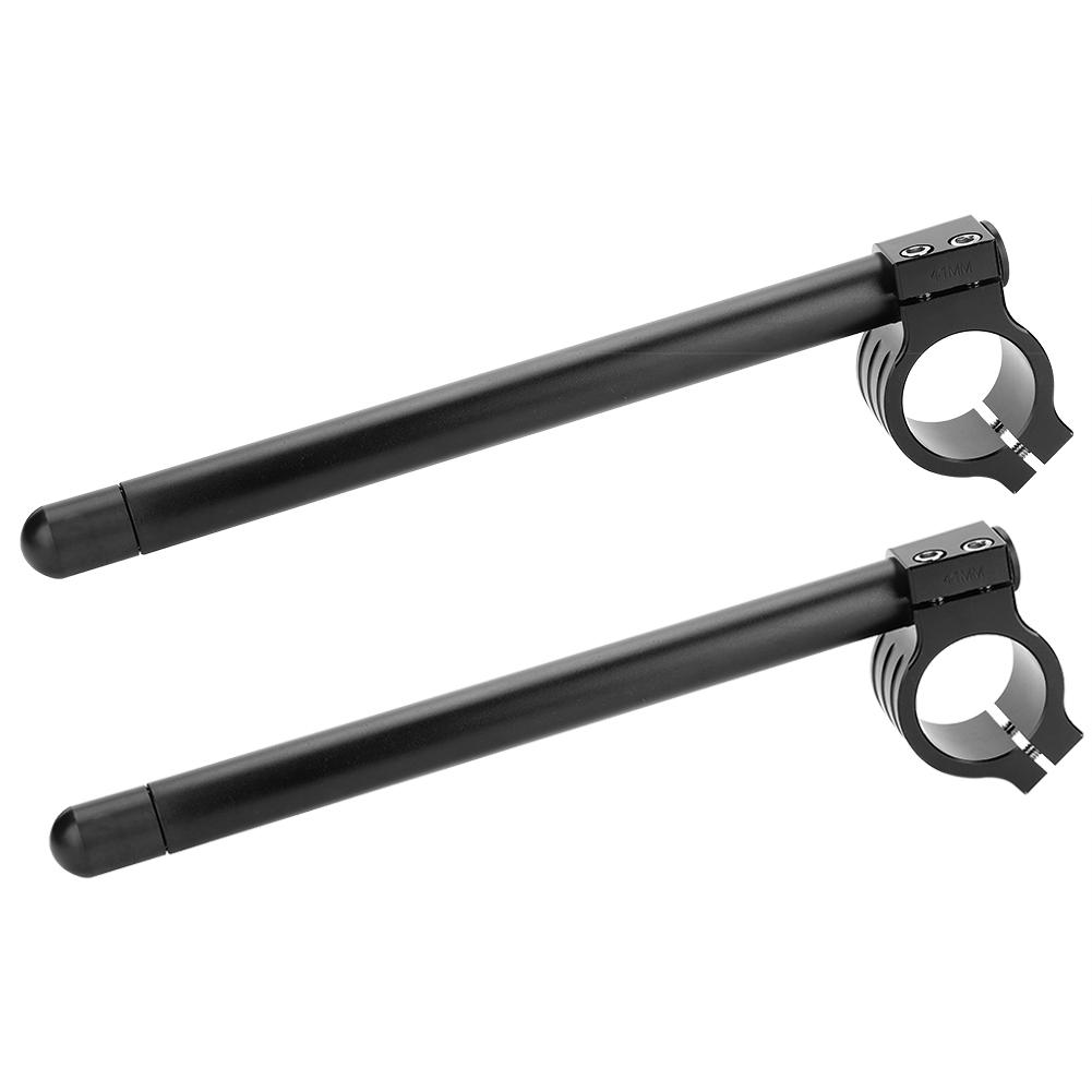 1Pair Universal 41mm Motorcycle CNC Separate Handle Bar Adjustable Clip On Handlebar