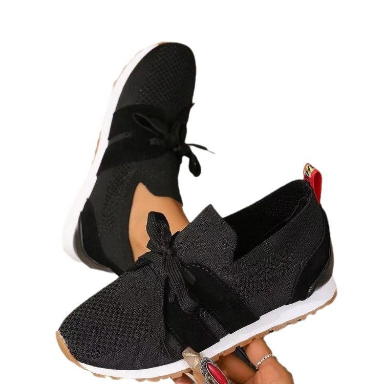 2023 Autumn/Winter Plus Size Women's Casual Wedge Shoes - Solid Color, Comfortable, Breathable & Versatile