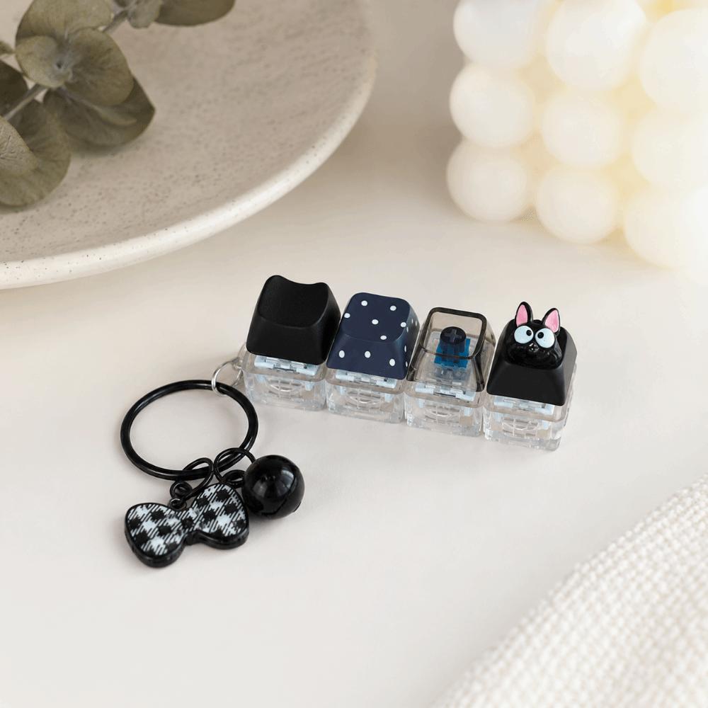 Funny Keyboard Decompression Keychain Creative Mechanical Switch Keychain Portable Use