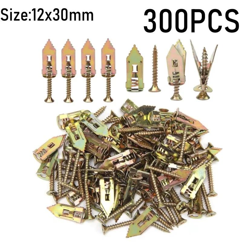 Self Drilling Drywall Anchors Expansion Screws Gypsum Board Cement Board Expansion Nails 12x30/40mm Carbon Steel Galvanized