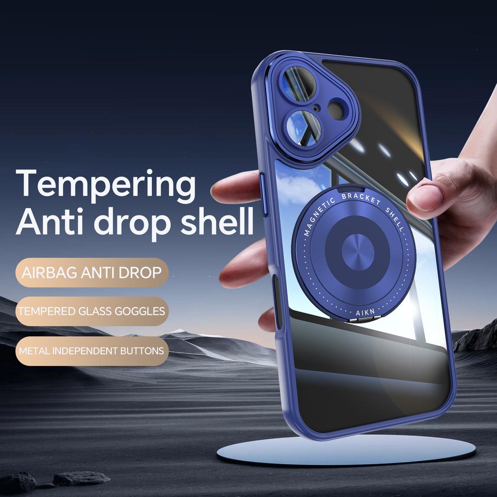 Applicable To Apple 16plus Lens Film 14 Phone Case Rotating Magnetic Ticktick 360 Stand Case IPhone15Pro