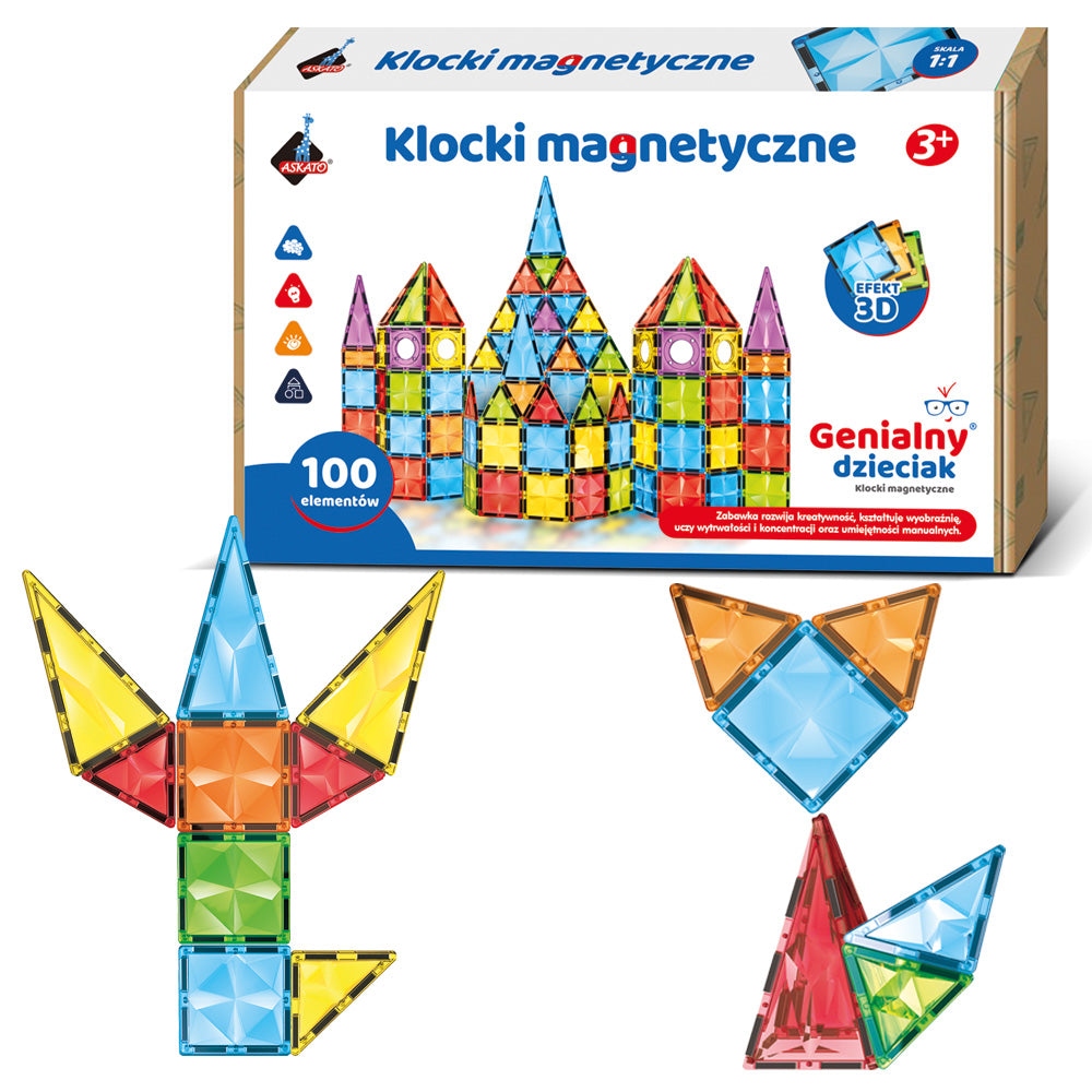 3D magnetic blocks - 100 pieces