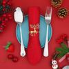 Festive Napkin Decor Christmas Deer Ring, Alloy Elk Holder, Holiday Metal Holders for Table Ring Winter Party Dining Decoration Rings Dinner