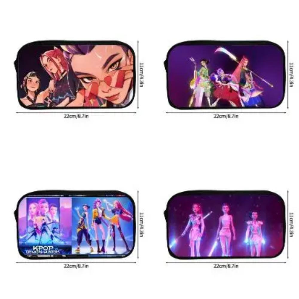 Dämonenjäger Federmäppchen Aufbewahrungstasche Cartoon Kpop D-Demon H Mädchen Federmäppchen Stifttaschen für Schüler Schreibtischzubehör