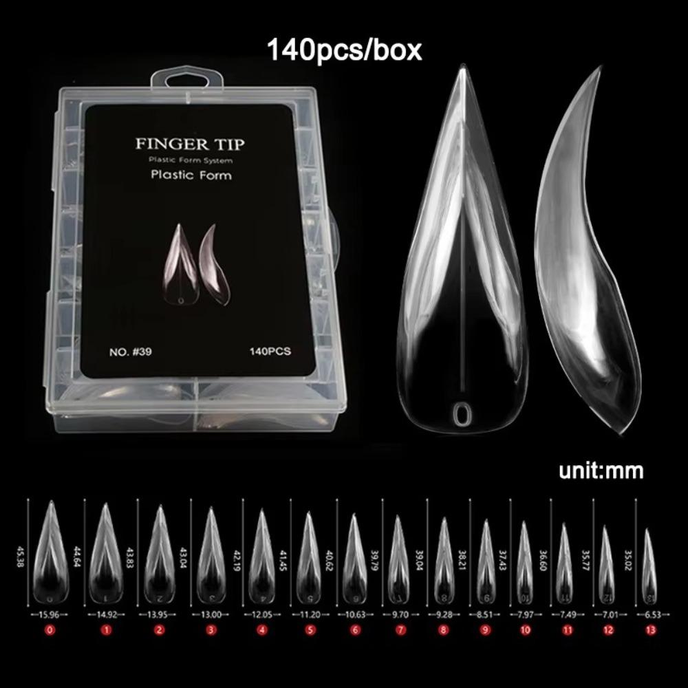 Curved Stiletto Advanced Shape Dual Forms Poly Nail Gel 3D Nail Forms 2025 Nail Design Tools