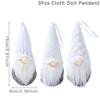 3Pcs Knitted Christmas Doll Pendant Gnome Elf Doll Christmas Tree Decor Cute Santa Plush Doll