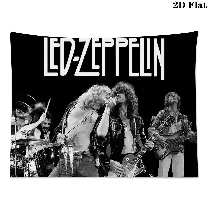 Led Zeppelin Wall Tapestry Aesthetic Wall Hanging Printed Fabric Blanket Decorative Tapestries for Bedroom Living Room Home Decor