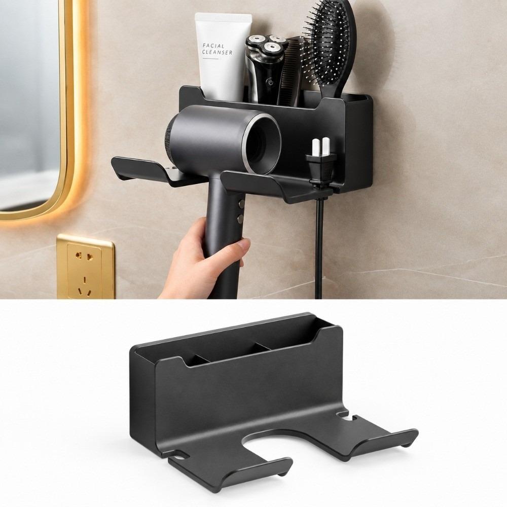 1Pc Plastic Hair Straightener Holder Punch-Free Hair Dryer Bracket Blow Dryer Organizer Home Use