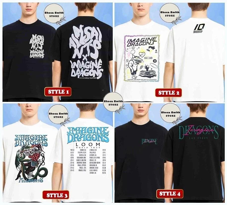 NEW amp HOT Imagine Dragons X ALLSAINTS Merch Drogando Loom World Tour 2025 SHIRT Unisex T-Shirt XXXXL