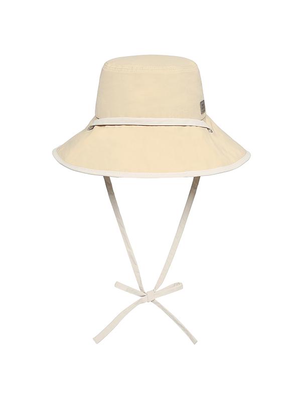 BBC EARTH Color Block Wide-Bridal Bucket Hat_Beige