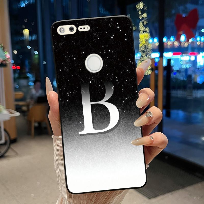 

Letter With Flower Starry Sky Phone Case For Google Pixel 1 Soft Silicone Black Case For Google Pixel 1XL Anti-scratch Casing Google Pixel 1